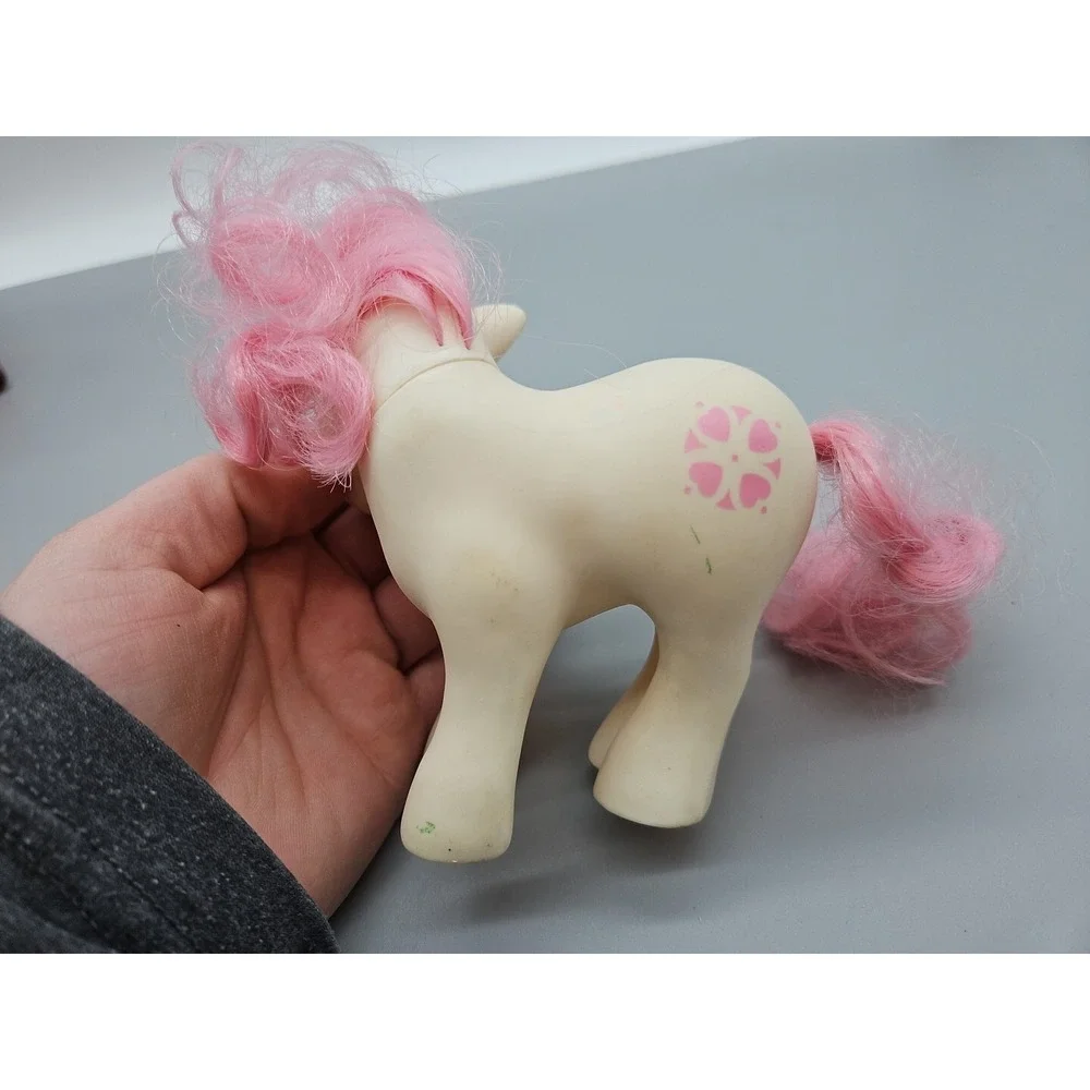HASBRO MY LITTLE PONY Vintage 1983 EARTH PONIES SUNDANCE WHITE PINK HEARTS‎
